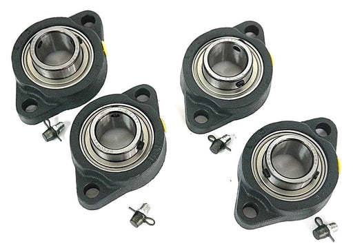 LOT OF 4 NEW HUB CITY B250RX1 FLANGE BEARINGS 1", SET SCREW, 2-BOLT, 1320111309