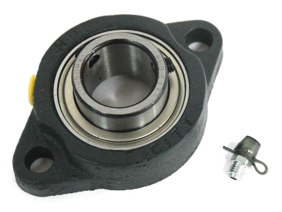 LOT OF 4 NEW HUB CITY B250RX1 FLANGE BEARINGS 1", SET SCREW, 2-BOLT, 1320111309