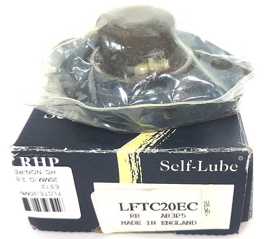 NIB RHP SELF-LUBE LFTC20EC 2-BOLT FLANGE BEARING 20MM ID, 2.812" B
