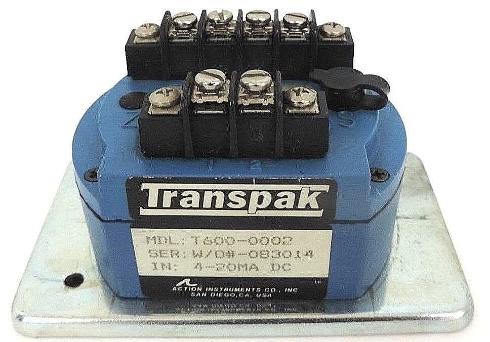 ACTION INSTRUMENTS T600-0002 TRANSPAK ISOLATOR W/O#-083014, 4-20MA DC