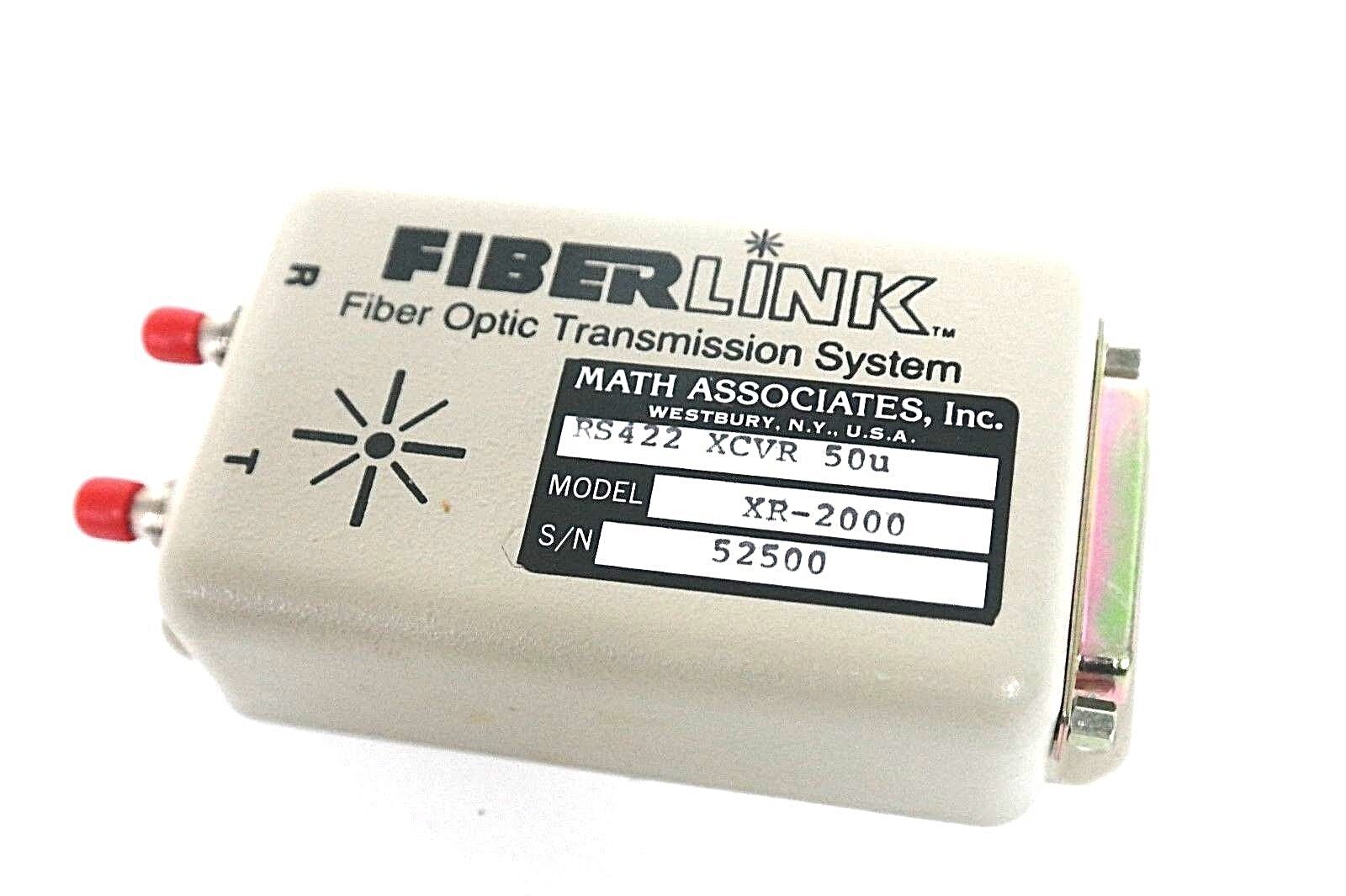 FIBER LINK XR-2000 FIBER OPTIC TRANSMISSION SYSTEM RS422 XCVR 50u, XR2000