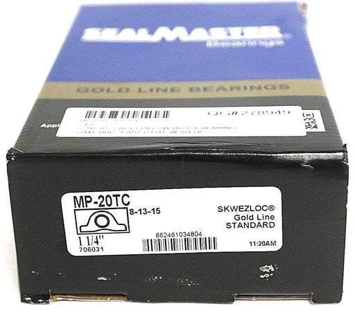NIB SEALMASTER MP-20TC PILLOW BLOCK BEARING 1-1/4IN, MP20TC
