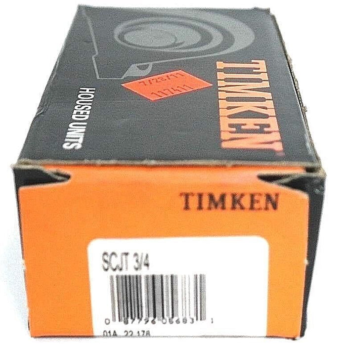 NIB TIMKEN SCJT 3/4 BALL BEARING MOUNTED 2-BOLT 3/4IN BORE DIA.
