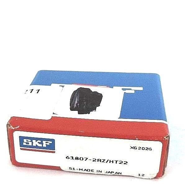 NIB SKF 61807-2RZ-HT22 BEARING THIN SECTION BALL DEEP GROOVE 618072RZ, 618072RZH