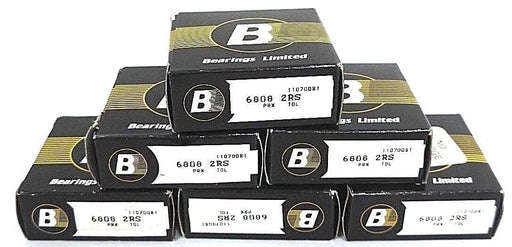 LOT OF 6 NIB BEARINGS LIMITED 6808 2RS BEARINGS 68082RS