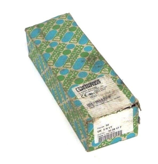 BOX OF 46 PHOENIX CONTACT 3008177 TERMINAL BLOCKS UK 5 N VT, 600V, 30A, 30-10AWG