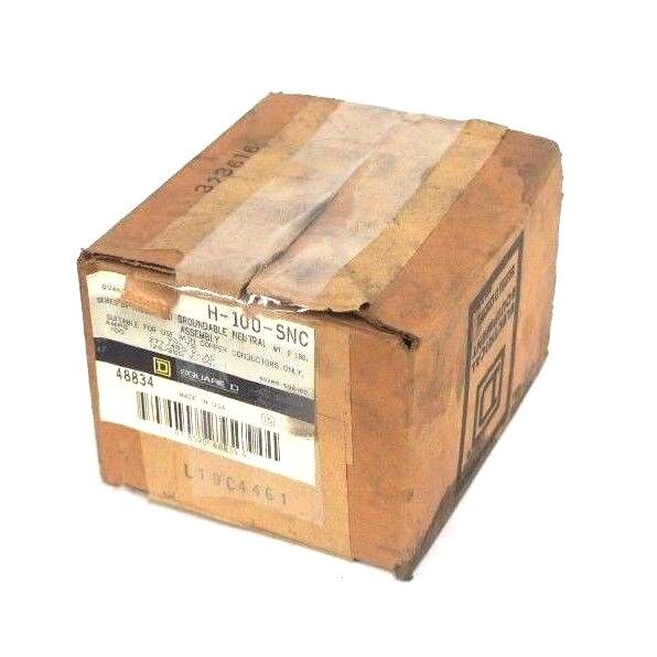 NIB SQUARE D H100SNC SER. D4 INSULATED GROUNDABLE NEUTRAL ASSEMBLY 48834