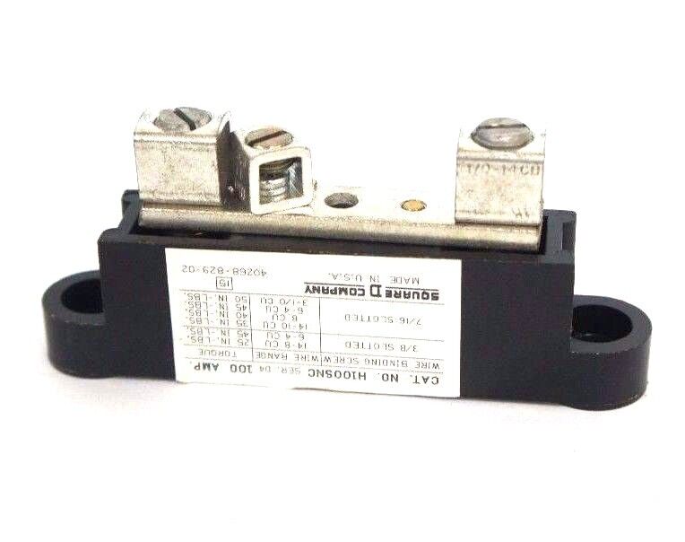 NIB SQUARE D H100SNC SER. D4 INSULATED GROUNDABLE NEUTRAL ASSEMBLY 48834