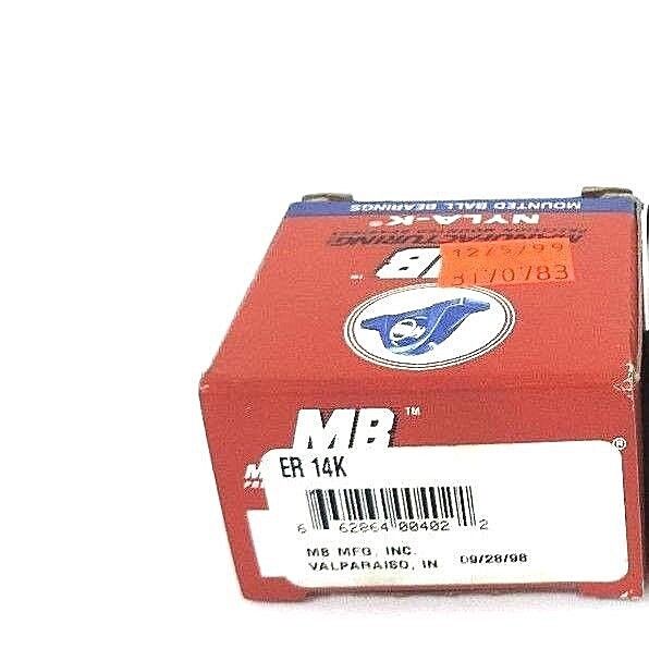 NIB MB ER-14K INSERT BEARING 7/8IN BORE 52MM OD 1-3/8IN W, ER14K