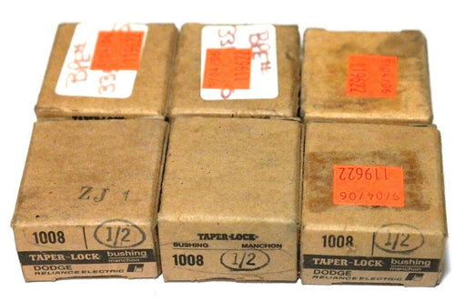 LOT OF 6 NIB DODGE 1008 1/2" TAPER-LOCK BUSHINGS 119176