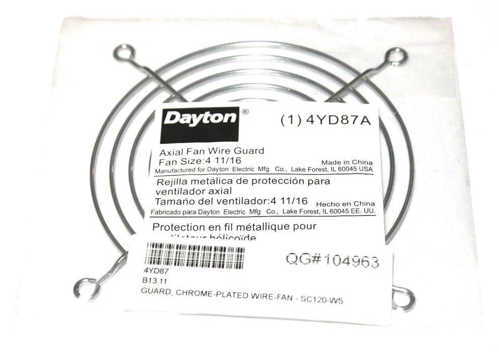NEW DAYTON 4YD87A AXIAL FAN WIRE GUARD 4-11/16"