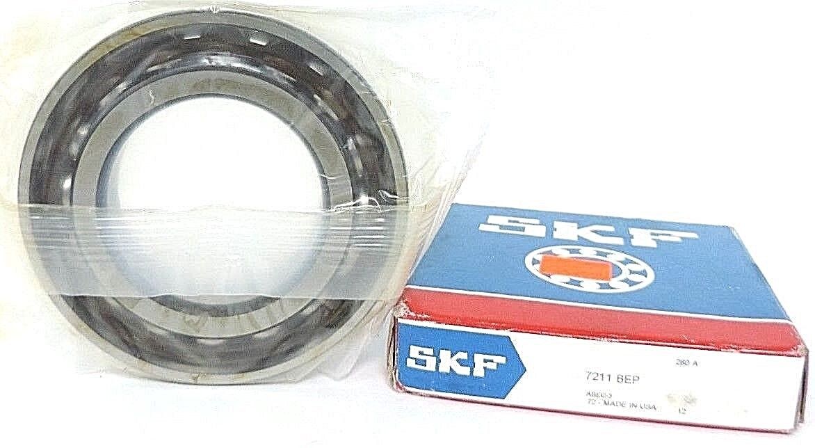 NIB SKF 7211-BEP RADIAL ANGULAR CONTACT BEARING 2-3/16INIDX3-7/8OD, 7211BEP