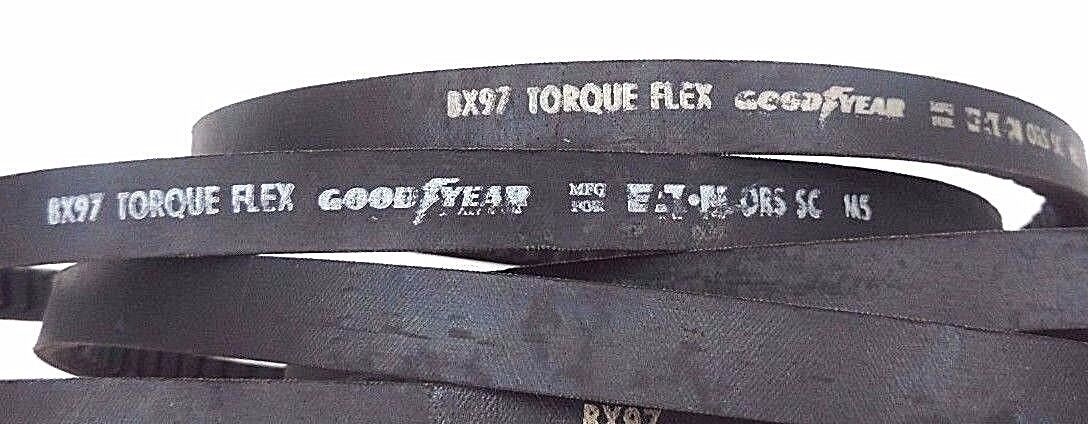 LOT OF 5 NEW GOODYEAR BX97 TORQUE FLEX V-BELTS NOMINAL OUTSIDE LENGTH 100''