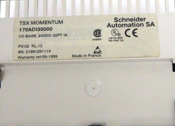 MODICON TSX MOMENTUM 170ADI35000 I/O BASE 24VDC-32OT IN, PV: 02, RL: 13