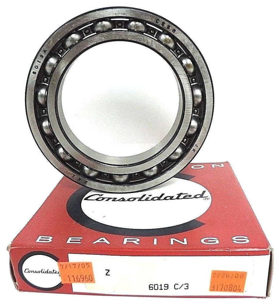 NIB CONSOLIDATED BEARING 6019 C/3 DEEP GROVE BALL BEARING 6019C3