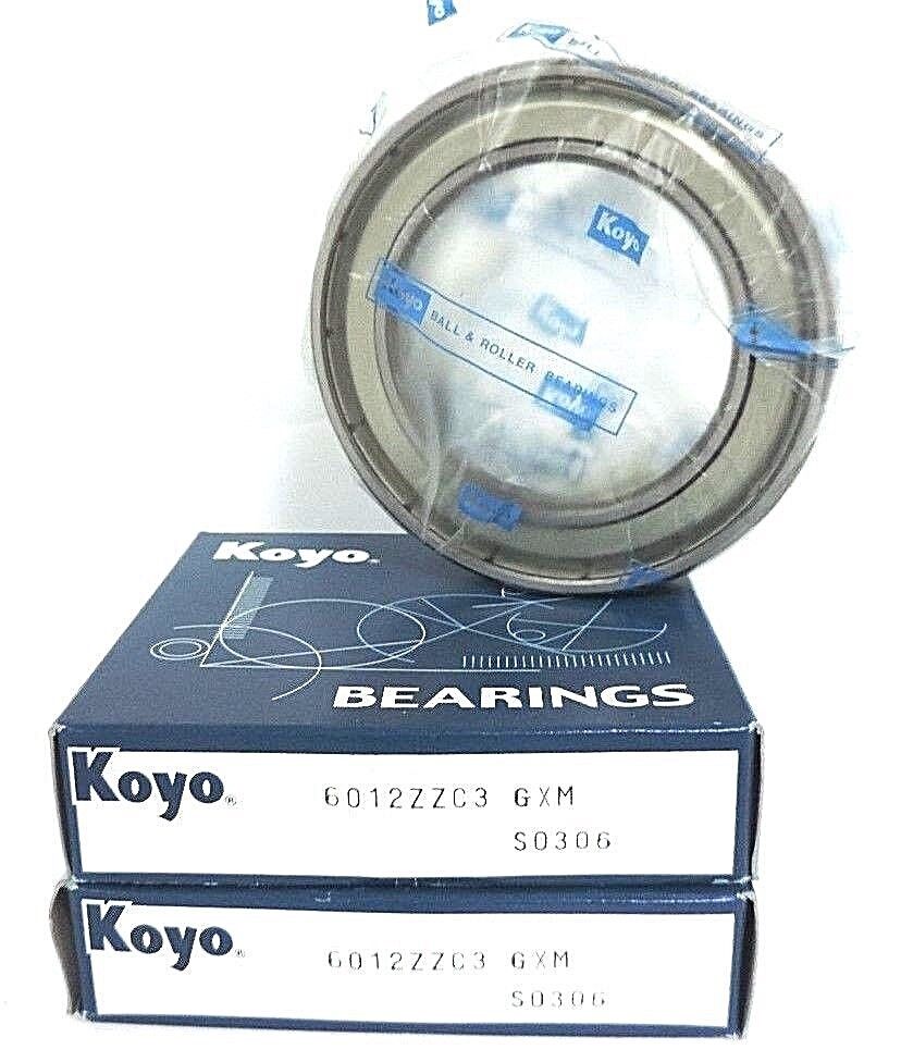 LOT OF 2 NIB KOYO 6012ZZC3 GXM BEARINGS