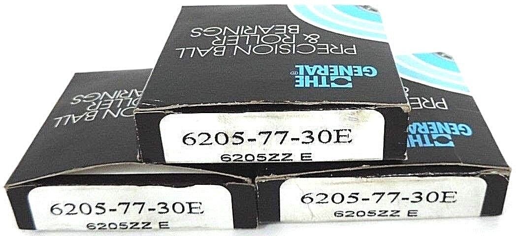 LOT OF 3 NIB GBC 6205-77-30E BEARINGS 62057730E, 6205ZZ E