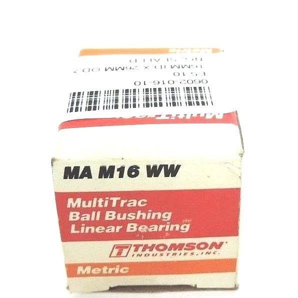 NIB THOMSON MA M16 WW MULTITRAC BALL BUSHING LINEAR BEARING MAM16WW
