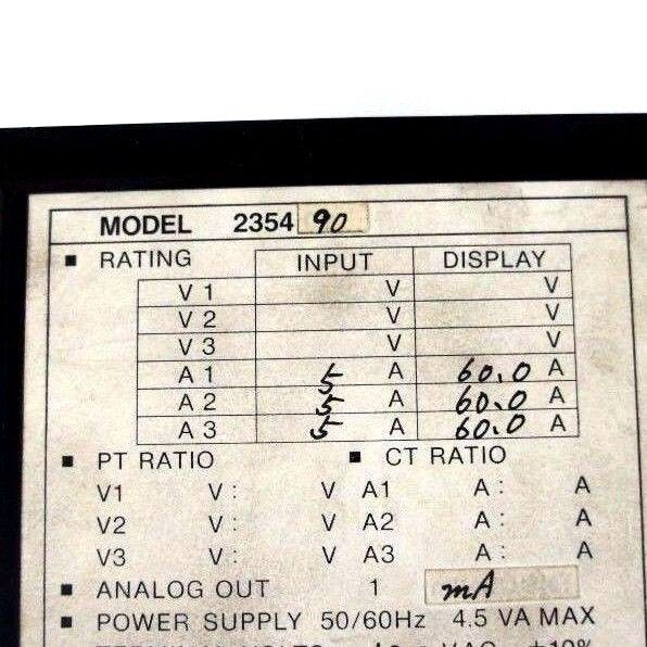 NEW YOKOGAWA 235490-04-14DCA PANEL METER 2354 90, 60LM0190, MKF1122 01