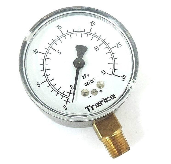 NIB TRERICE D18078 GAUGE 860B 2.5 1/4 NPT LM, 30 OZ/SQIN/KPA