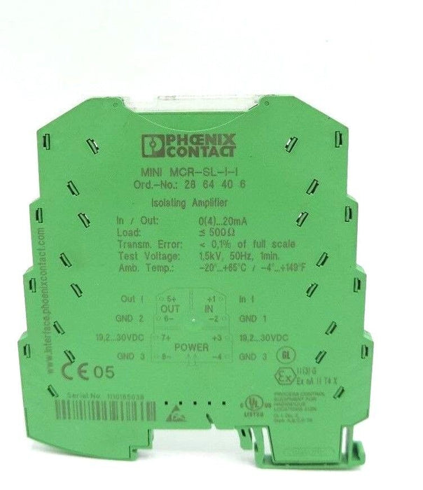 NEW PHOENIX CONTACT MCR-SL-I-I ISOLATING AMPLIFIER MCRSLII, ORDER NO. 2864406