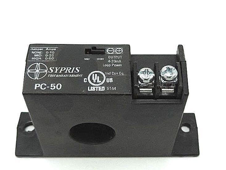 SYPRIS PC-50 CURRENT SENSOR PC50, 4-20mA, 0-50 AMP