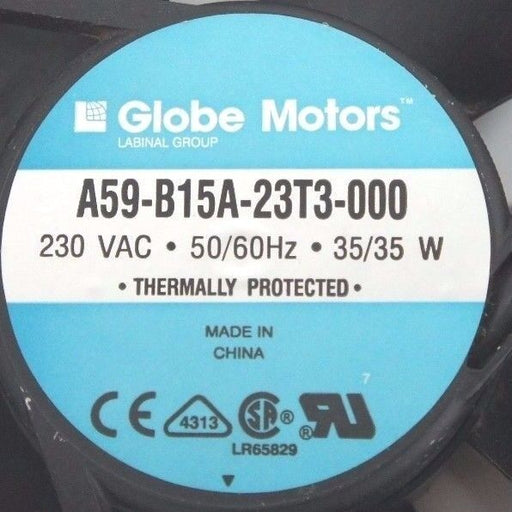 GLOBE MOTORS A59-B15A-23T3-000 FAN 230 VAC 35/35W A59B15A23T3000