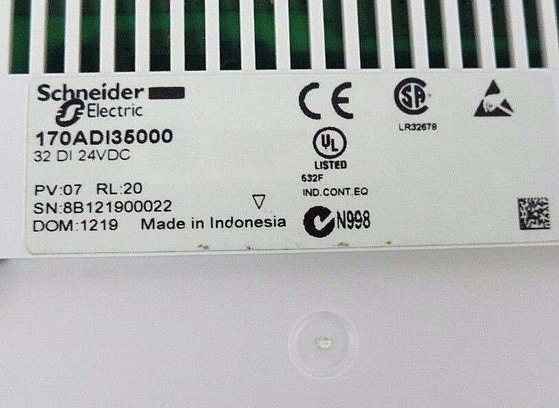 SCHNEIDER MODICON TSX MOMENTUM 170ADI35000 I/O BASE 32DI 24VDC, PV: 07, RL: 20