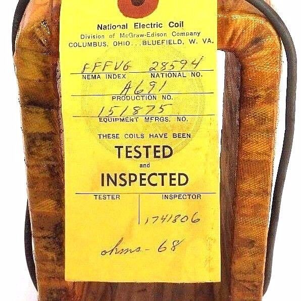 NEW NATIONAL ELECTRIC 151875 COIL 28594 WHSK 40