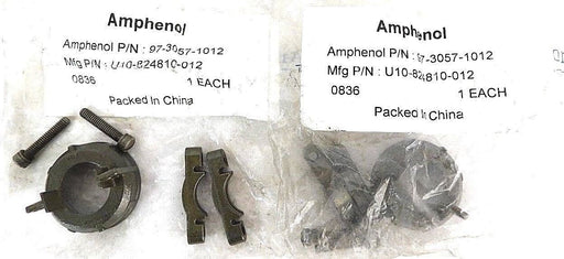 LOT OF 2 NEW AMPHENOL 97-3057-1012 CABLE CLAMP U10-824810-012