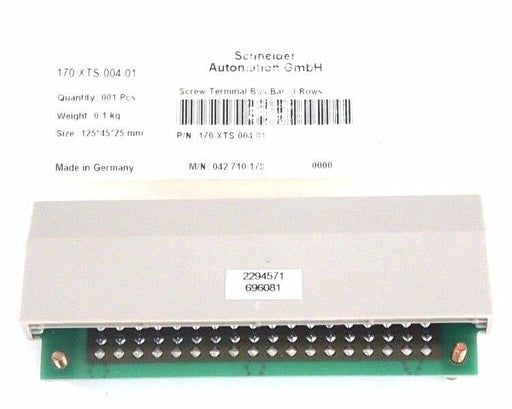 NIB SCHNEIDER AUTOMATION 170XTS00401 SCREW TERMINAL BUS BAR, 3 ROWS