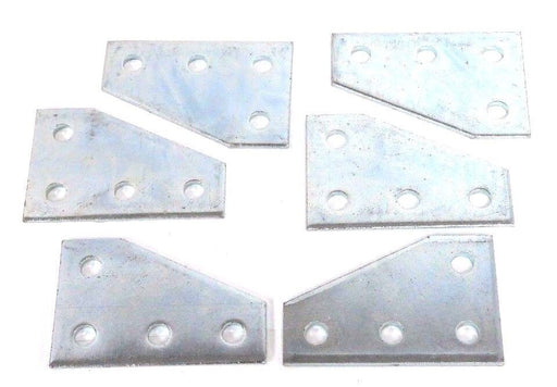 LOT OF 6 NEW FASTENAL 48675 3-1/2"x5-3/8" ZINC FINISH 4-HOLE CORNER GUSSET PLATE