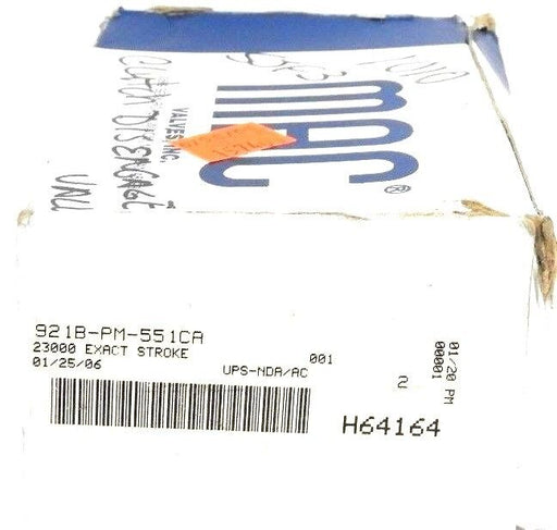 NIB MAC 921B-PM-551CA SOLENOID VALVE MAC 921BPM551CA, WATTS: 6.0, 25 TO 150 PSI