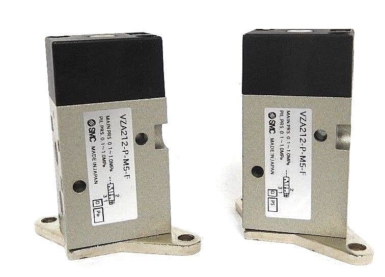 LOT OF 2 NEW SMC VZA212-P-M5-F AIR OPERATED VALVES VZA212PM5F