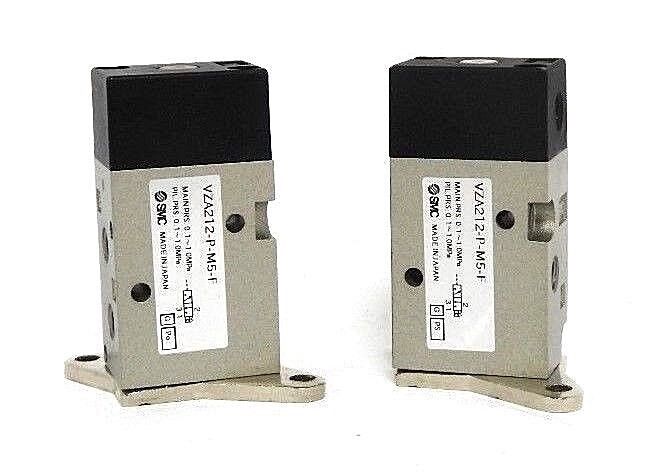 LOT OF 2 NEW SMC VZA212-P-M5-F AIR OPERATED VALVES VZA212PM5F