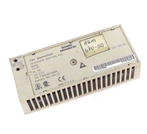 SCHNEIDER MODICON 171CCS70000 PROCESSOR ADAPTER, 64K, PV: 01, RL: 78, SV: 2.01