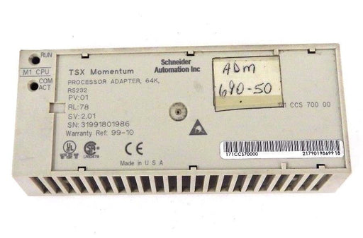 SCHNEIDER MODICON 171CCS70000 PROCESSOR ADAPTER, 64K, PV: 01, RL: 78, SV: 2.01