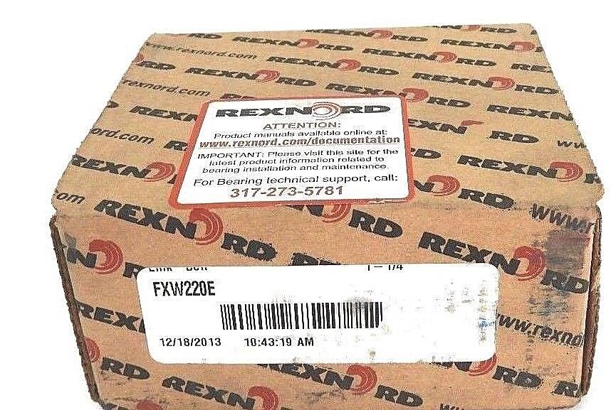 NIB REXNORD FXW220E LINK-BELT FLANGE BEARING 2-BOLT, 1.250" ID, 3.937" BHC