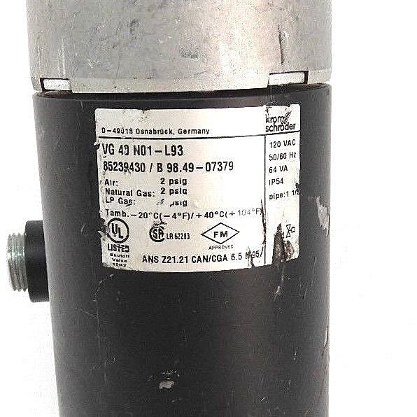 NEW KROM SCHRODER VG-40-N01-L93 SOLENOID VALVE, 1 1/2NPT, 85239430, B98.49-07379