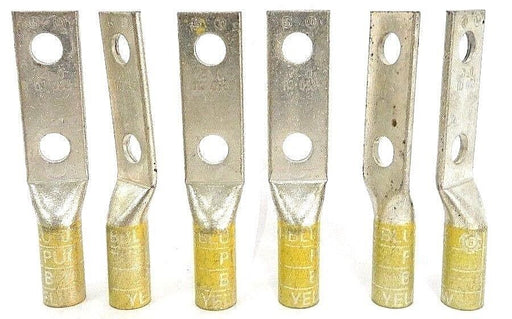 BOX OF 6 NEW TELEDYNE PENN-UNION BBLU-025D COPPER CRIMPS YELLOW 1/2"
