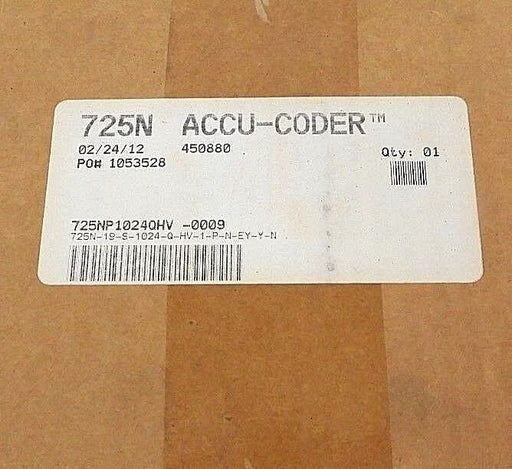 NIB ACCU-CODER 725N-19-S-1024-Q-HV-1-P-N-EY-Y-N ENCODER 725NP1024QHV-0009