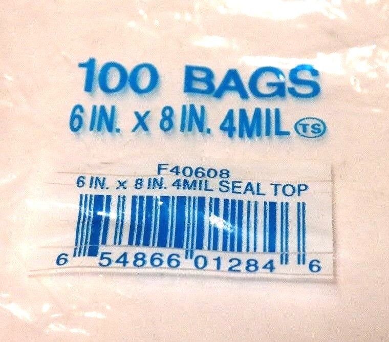 LOT OF 2 NEW ELKAY PLASTICS F40608 SEAL TOP 6" X 8" 4MIL