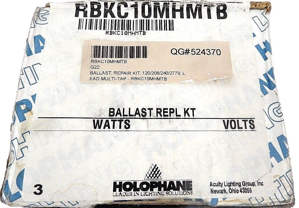 NIB HOLOPHANE RBKC10MHMTB BALLAST REPAIR KIT, 120/208/240/277V, GDZ0G1, 3899-RFM