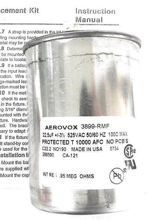 NIB HOLOPHANE RBKC10MHMTB BALLAST REPAIR KIT, 120/208/240/277V, GDZ0G1, 3899-RFM