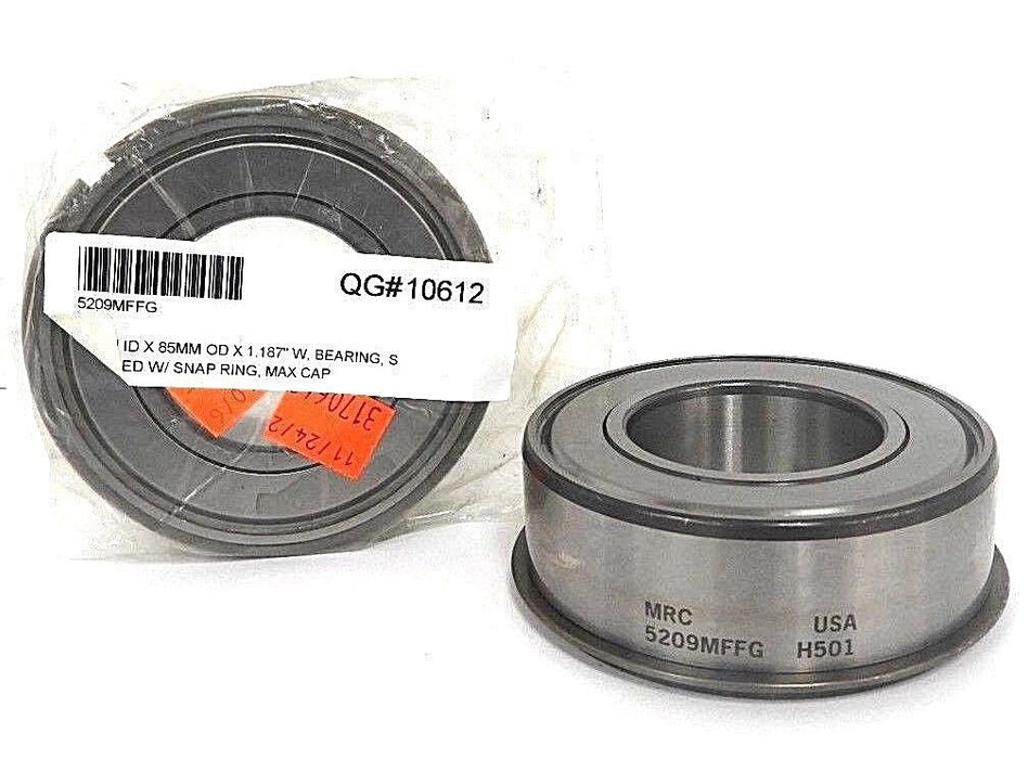 LOT OF 2 NEW MRC 5209MFFG-H501 BALL BEARING DOUBLE ROW 45MM BORE 85MM OD