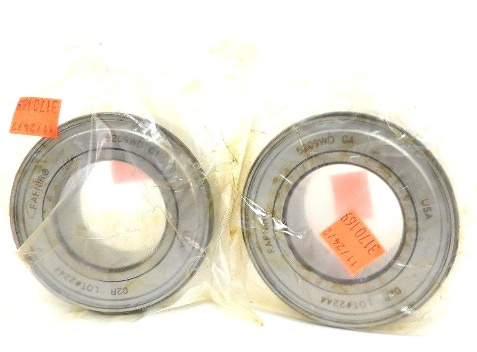 LOT OF 2 NEW FAFNIR 5209WD DOUBLE ROW BALL BEARING 5209WD-C1