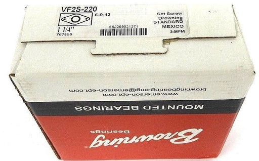 F/S BROWNING VF2S-220 BEARING 1-1/4IN 2BOLT FLANGE SETSCREW LOCKING VF2S220