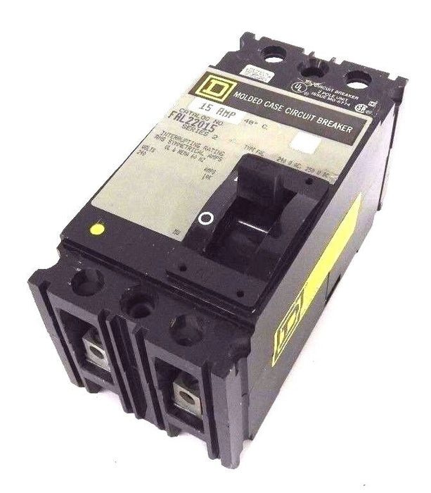 SQUARE D FAL22015 CIRCUIT BREAKER 15AMP, SER 2, 240VAC, 250VDC