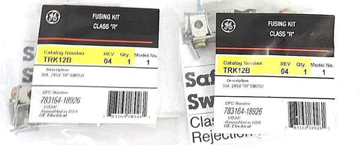LOT OF 2 NEW GENERAL ELECTRIC TRK12B FUSE KITS CLASS "R" REV. 04