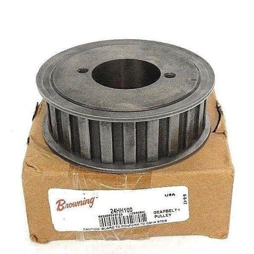 NIB BROWNING 24HH100 GEAR BELT PULLEY 3/8-1-1/2IN BORE 24TEETH